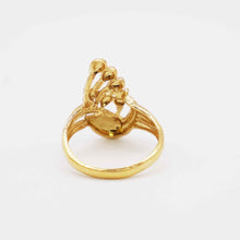 22K Gold Peacock Ring