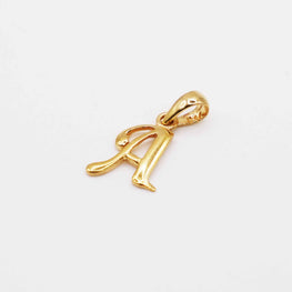22K Gold Alphabet Pendant "A"