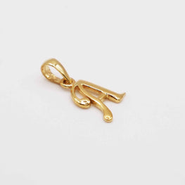 22K Gold Alphabet Pendant "A"