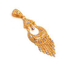 22K Gold Pendant Set with White Finish