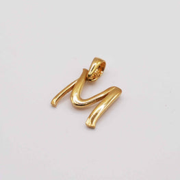 22K Gold Alphabet Pendant "M"