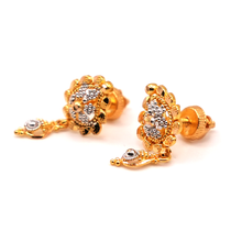22K Gold Pendant Set with White Finish