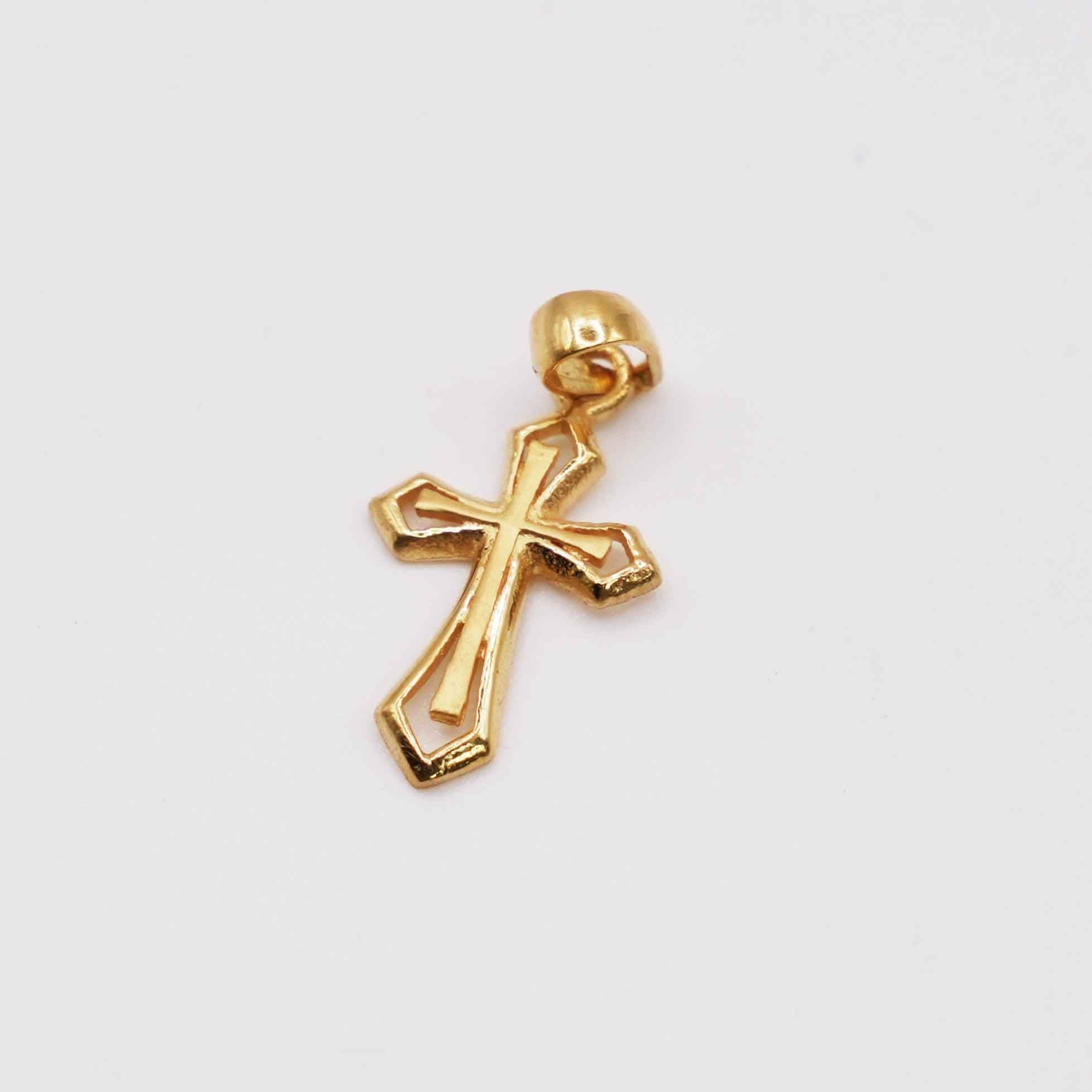 22k Gold Cross Pendant