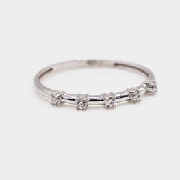 21K White Gold Band