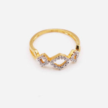 22K Gold Zircon Ring