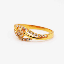 22K sleek Zirconia Gold Ring