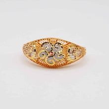 22K Gold Floral Ring