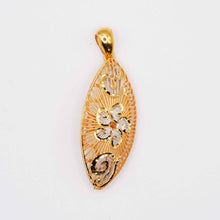 22K Floral Pendant Set