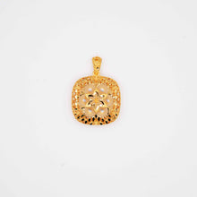 22K Floral Pendant Set