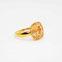22K Gold Floral Ring