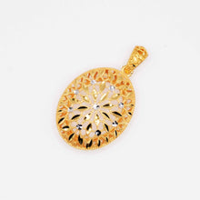 22K Floral Pendant Set