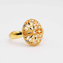 22K Gold Floral Ring