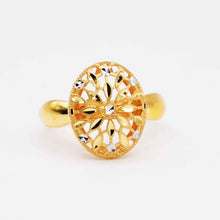 22K Gold Floral Ring