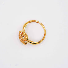 22K Gold Floral Ring