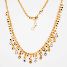 22K Gold Charm Style Two-tone Necklace