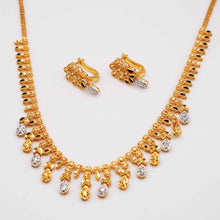 22K Gold Charm Style Two-tone Necklace