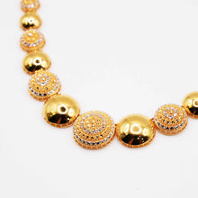 22K Gold Ball Two-tone Necklace