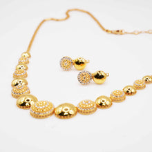 22K Gold Ball Two-tone Necklace