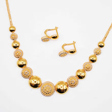 22K Gold Ball Two-tone Necklace