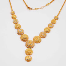 22K Gold Ball Two-tone Necklace