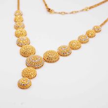 22K Gold Ball Two-tone Necklace