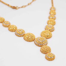 22K Gold Ball Two-tone Necklace