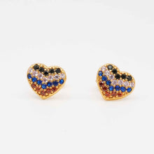 22K Gold Heart Shaped Studs