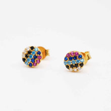 22K Gold Multicolor Designer Studs