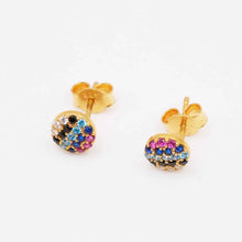 22K Gold Multicolor Designer Studs