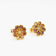 22K Gold Multicolor Designer Studs