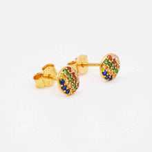 22K Gold Multicolor Designer Studs
