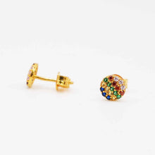 22K Gold Multicolor Designer Studs