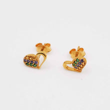 22K Gold Heart Shaped Designer Studs