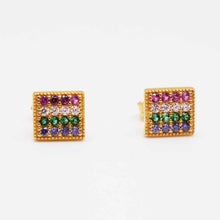 22K Gold Multicolor Designer Studs