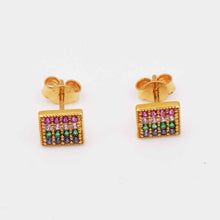 22K Gold Multicolor Designer Studs