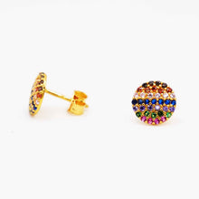 22K Gold Multicolor Designer Studs