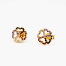 22K Gold Four Clover Shaped Studs