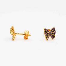22K Gold Butterfly Designer Studs