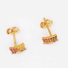 22K Gold Multicolor Designer Studs
