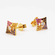 22K Gold Multicolor Designer Studs