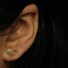 22K Gold Heart Shaped Designer Studs