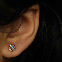 22K Gold Multicolor Designer Studs