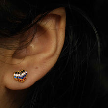 22K Gold Heart Shaped Studs