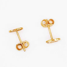 21K Gold Heart Shaped Studs