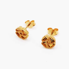 21K Gold Designer Four Petal Flower Studs