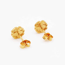 21K Gold Designer Four Petal Flower Studs