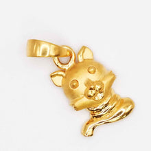 22k Designer Gold Cat Face Pendant