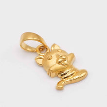 22k Designer Gold Cat Face Pendant