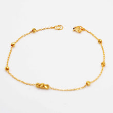 22K Gold Ball Sleek Bracelet