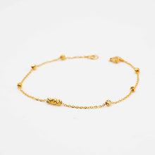 22K Gold Ball Sleek Bracelet